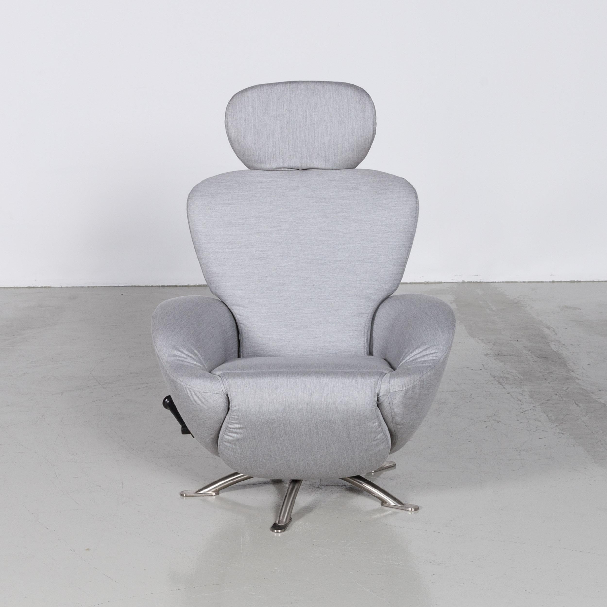 Cassina dodo grey fabric armchair chair relax by Toshiyuki Kita.
