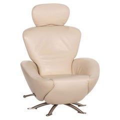 Cassina Dodo Leather Armchair Cream Relax Function Function Relax Armchair