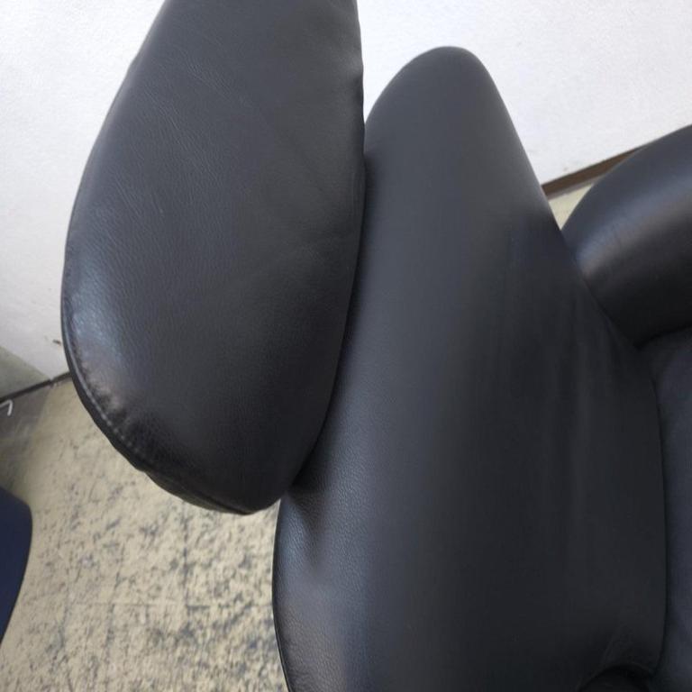 Cassina Dodo Schwarzer Ledersessel mit Relaxfunktion – Top-Zustand en venta 6