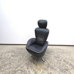 Cassina Dodo Schwarzer Ledersessel mit Relaxfunktion - Top-Zustand