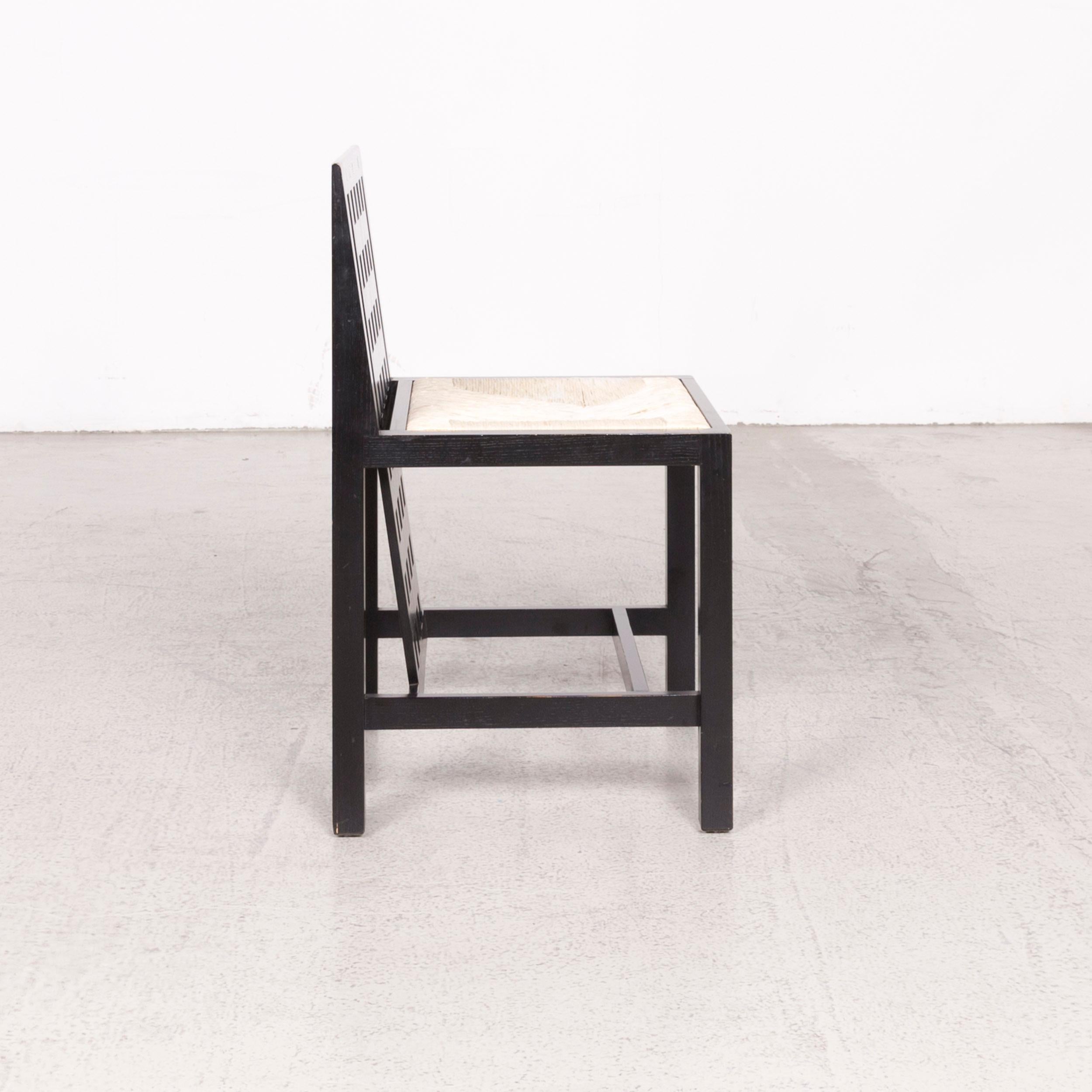 Cassina d.s. 1 + 3 Wood Dining Table Set Black Chair Armchair Table 3