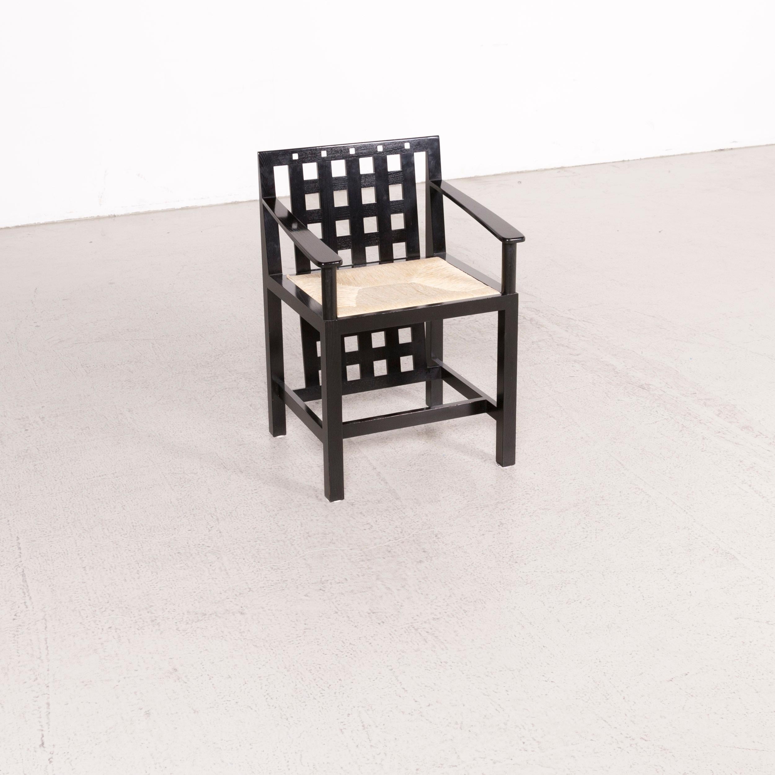 Cassina d.s. 1 + 3 Wood Dining Table Set Black Chair Armchair Table 7