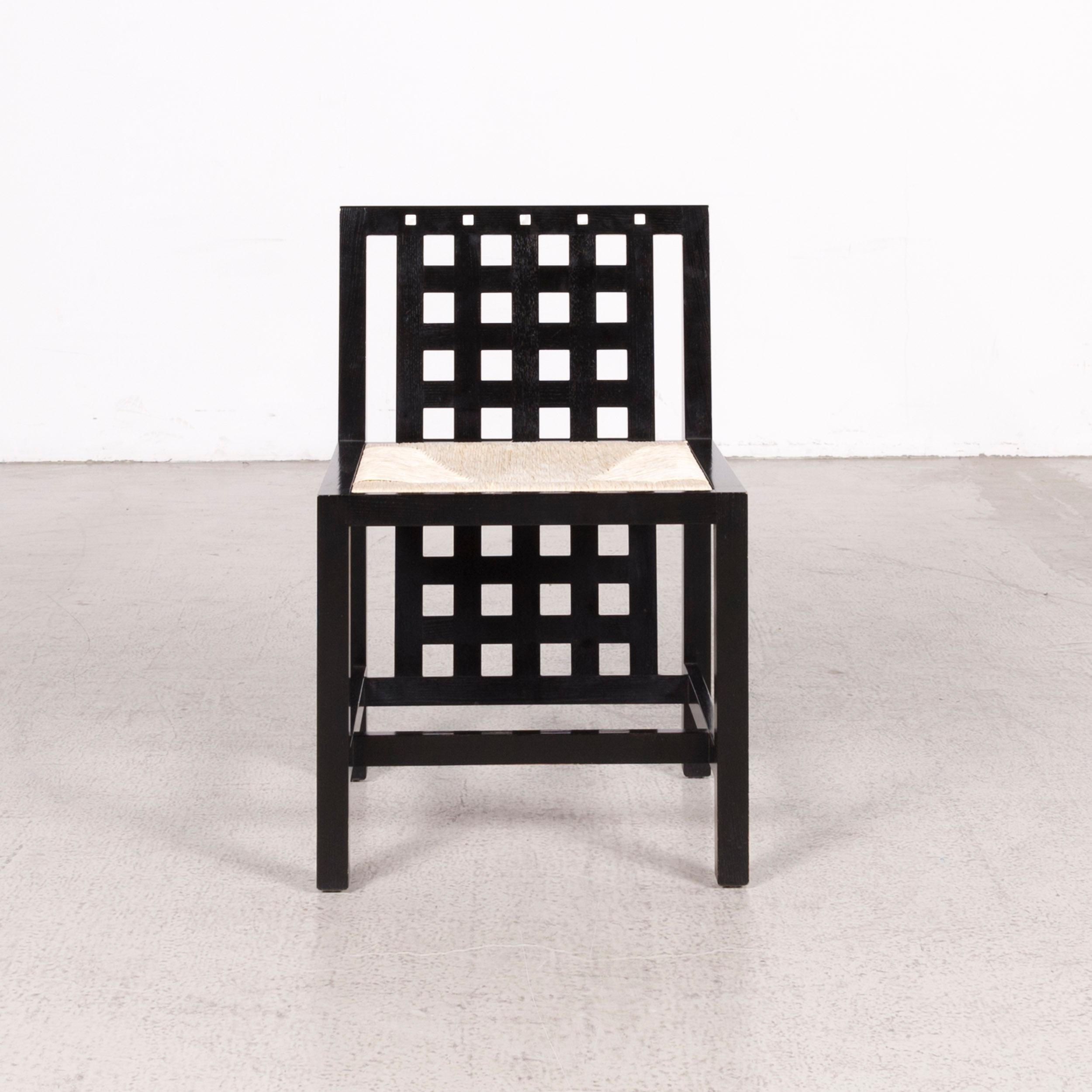 Modern Cassina d.s. 1 + 3 Wood Dining Table Set Black Chair Armchair Table