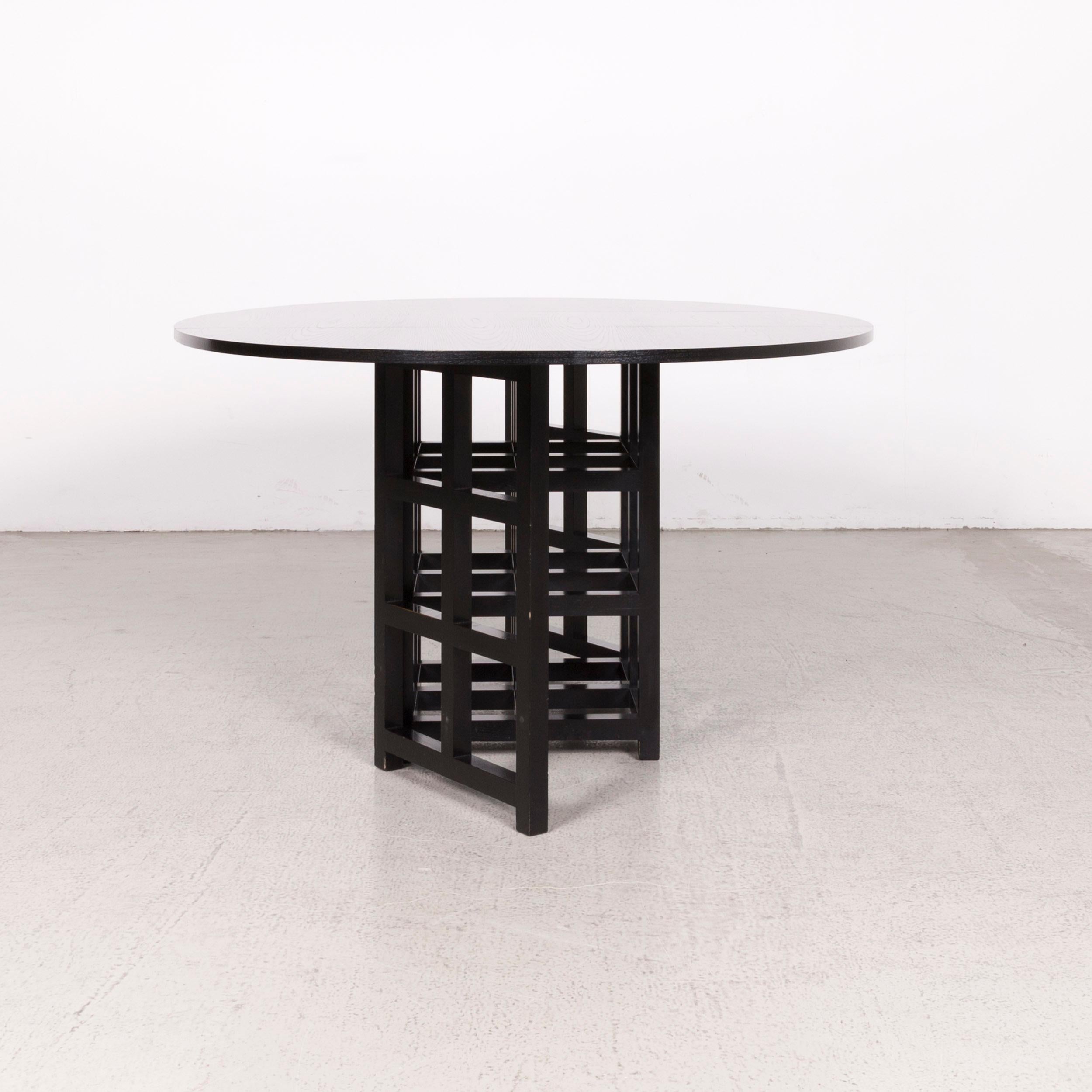 Cassina d.s. 1 Designer Wood Dining Table Black For Sale 6