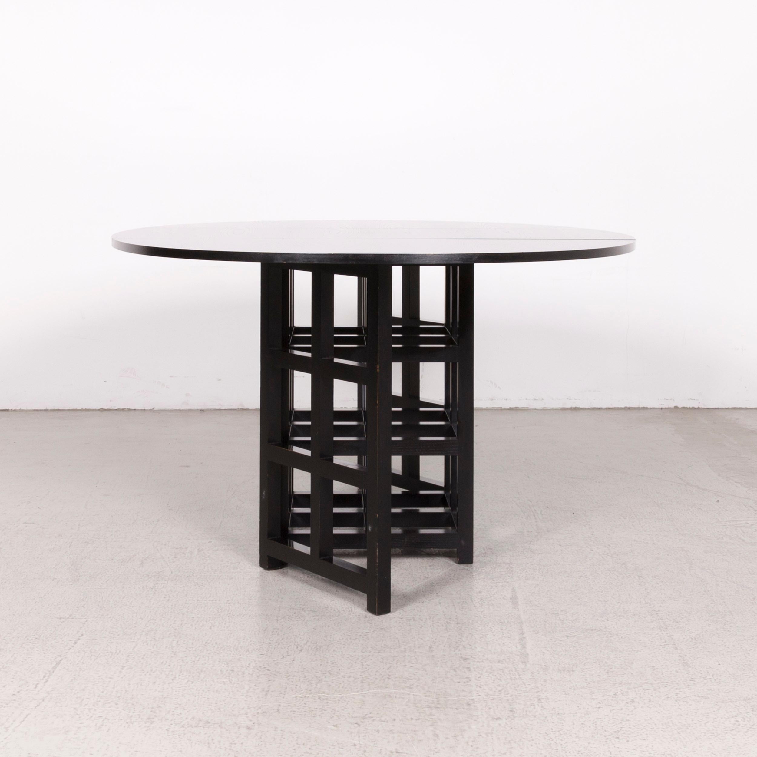 Cassina d.s. 1 Designer Wood Dining Table Black For Sale 8