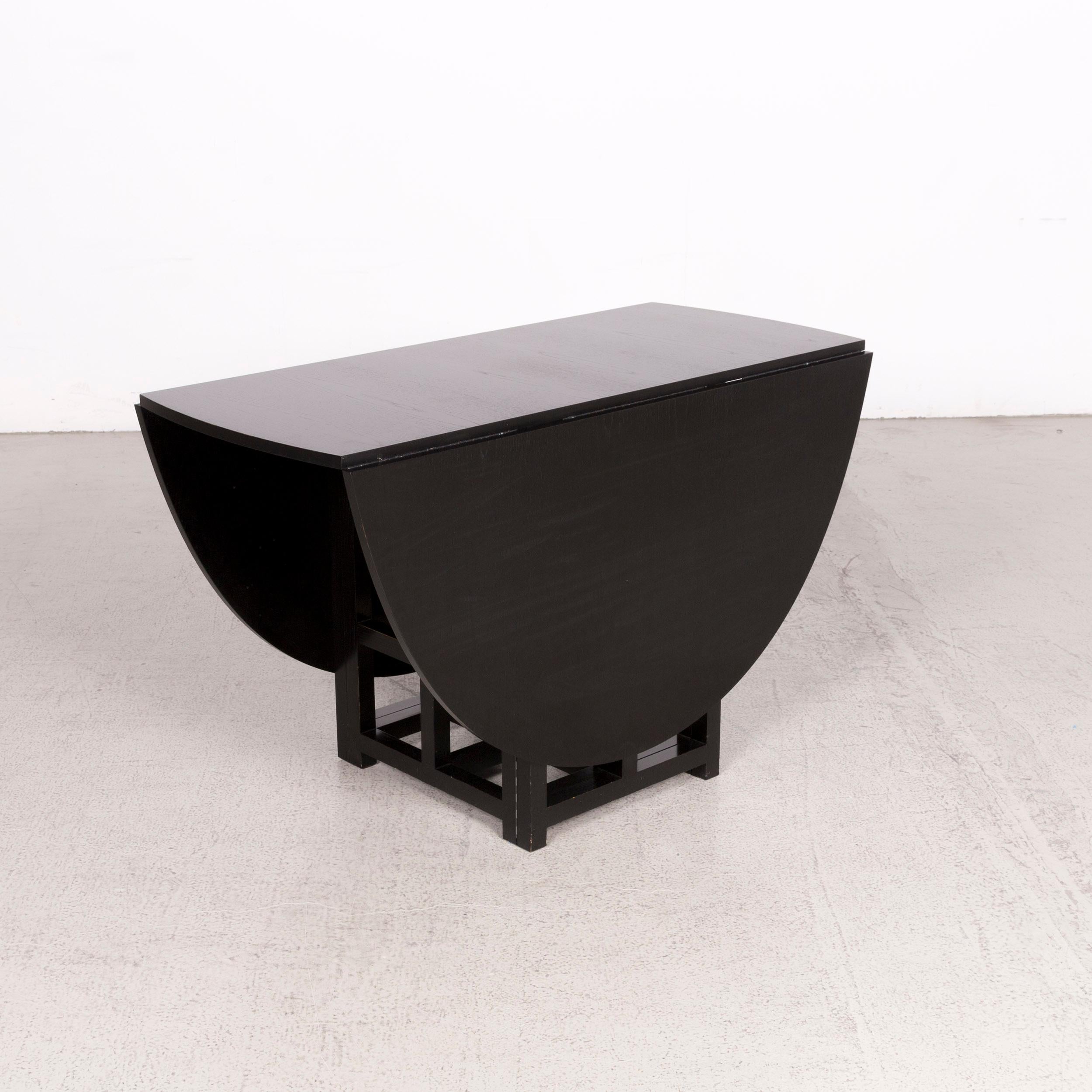Cassina d.s. 1 Designer Wood Dining Table Black For Sale 9