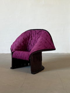 Cassina “Feltri” Armchair in Purple Original Upholstery – Good Vintage Condition