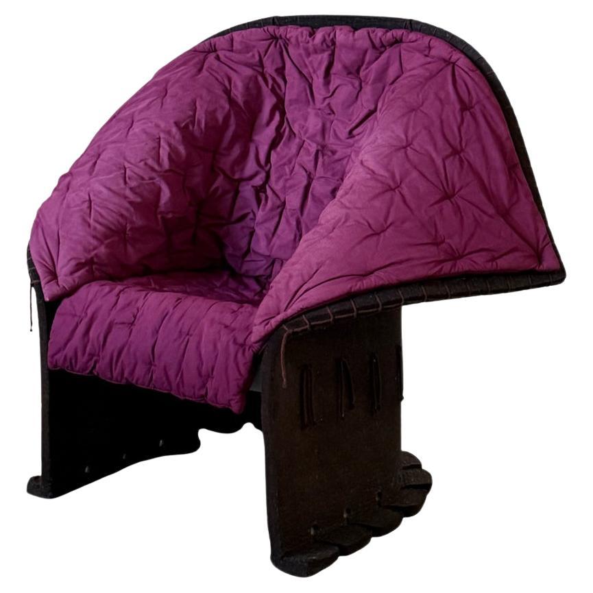 Cassina “Feltri” Armchair in Purple Original Upholstery – Good Vintage Condition im Angebot