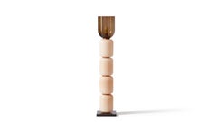 Cassina Ficupala Floor Lamp: Blown Glass & Marble, Mid-Century Modern