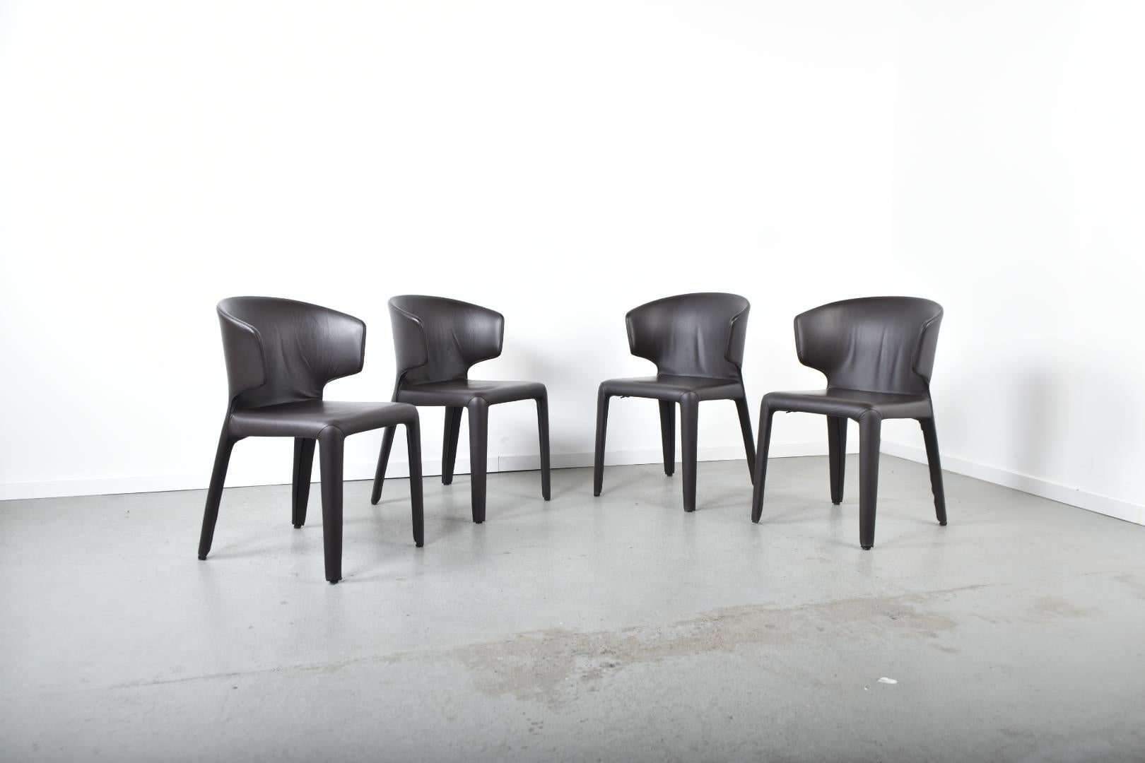 Cassina Hola 367 dining chairs by Hannes Wettstein For Sale 1