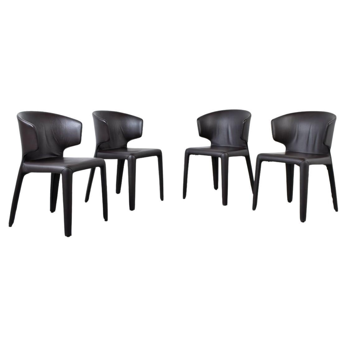 Cassina Hola 367 dining chairs by Hannes Wettstein For Sale