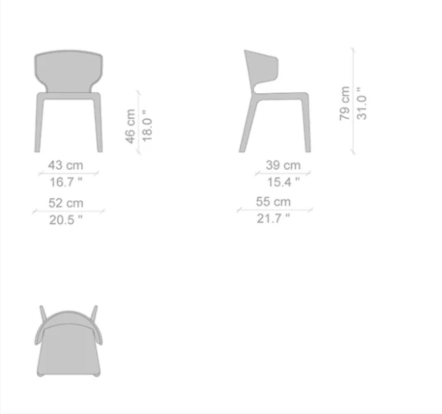 Italian Cassina Hola dining armchairs in white leather (set of 8)