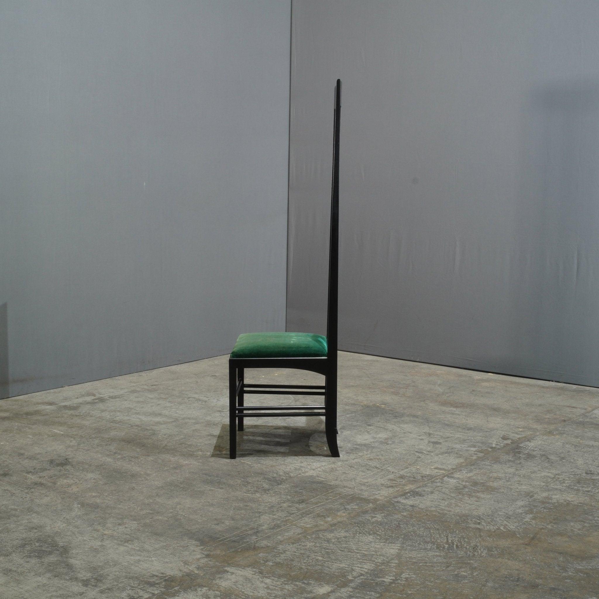 Italian Cassina Ingram High Back Chair by Charles Rennie Mackintosh