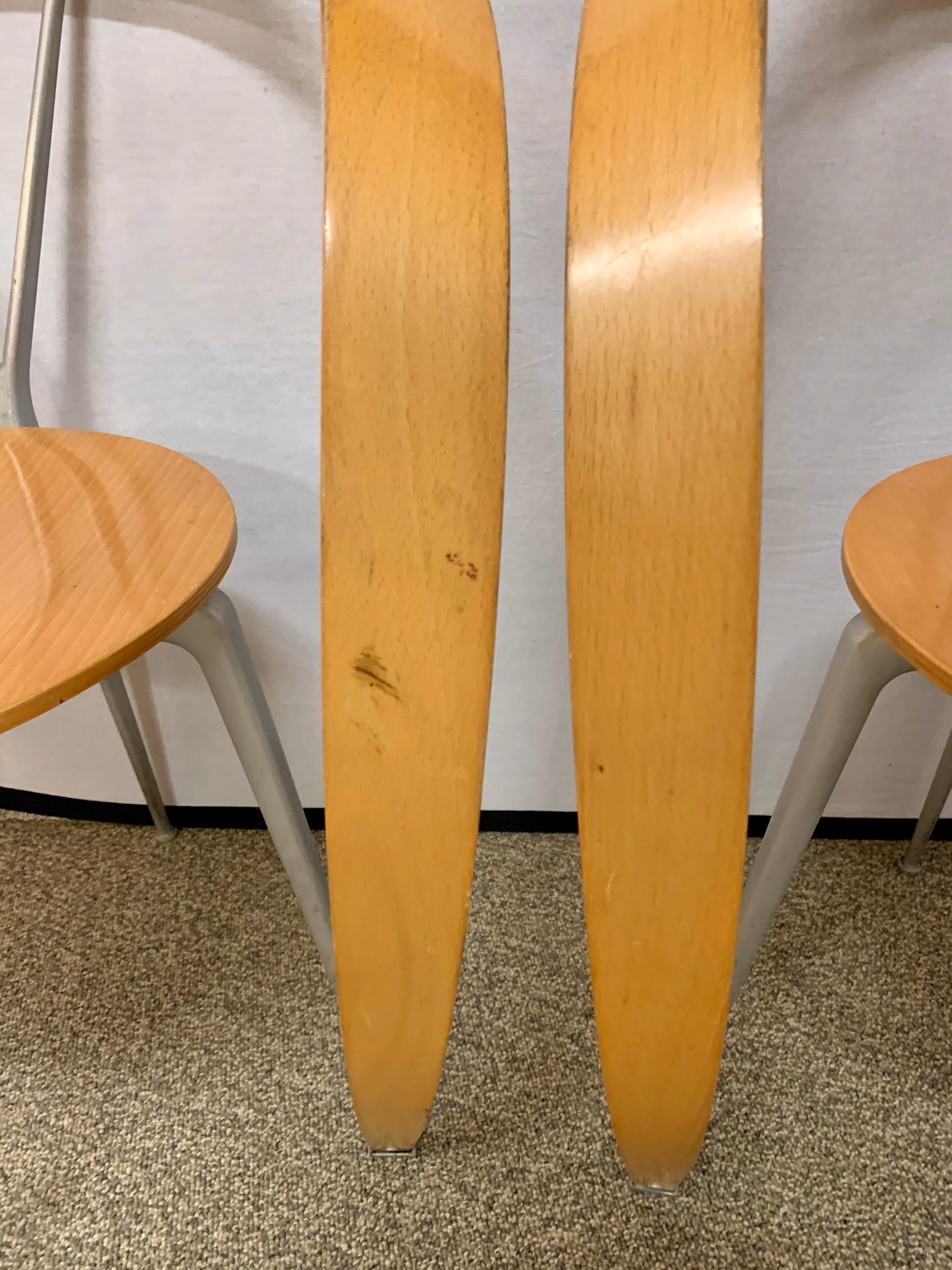 Mid-Century Modern Cassina Italy Set of Four Revers Chairs Designed by Andrea Branzi, 1990s