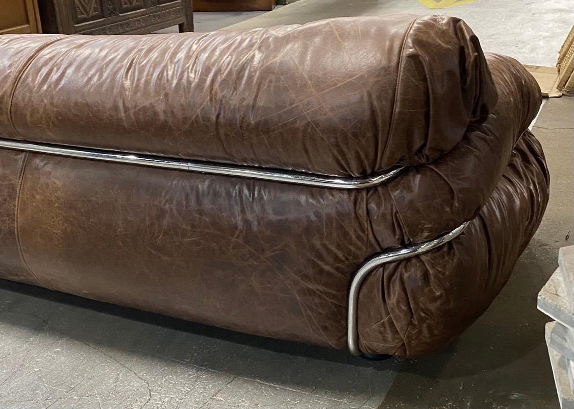 Mid-Century Modern Cassina Large Midcentury Sofa Newly Upholstered