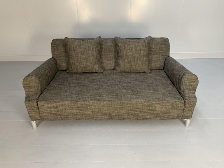 Cassina “Lazy Working” 3-Seat Sofa – in Woven Wool For Sale at 1stDibs