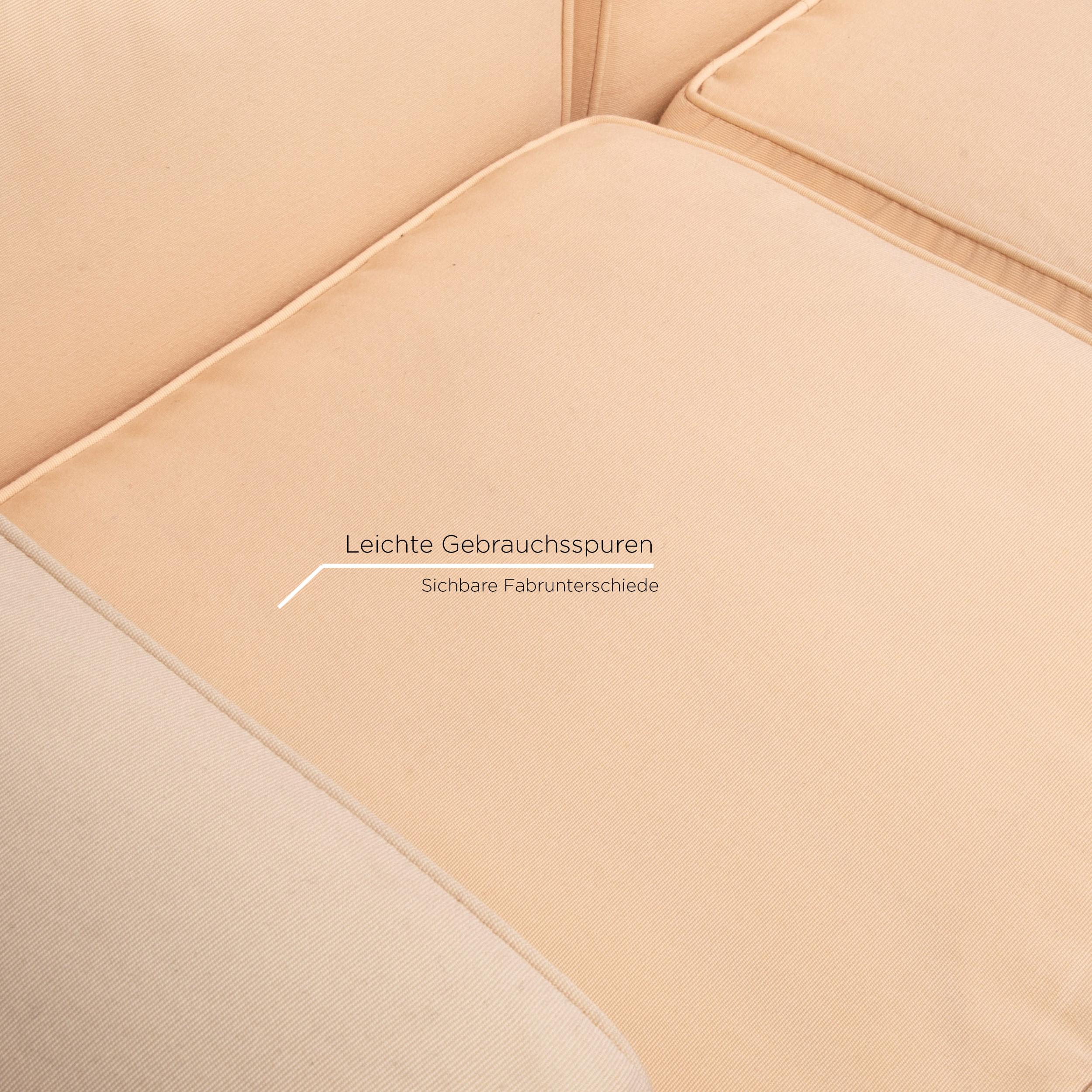 Cassina LC 4 Le Corbusier Fabric Sofa Set Beige 1x Three-Seater 1x Two-Seater In Fair Condition In Cologne, DE