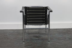 Cassina "LC1" Armchair in Black Leather by Corbusier, Perriand, Jeanneret
