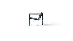 Cassina LC1 "Fauteuil Dossier Basculant, 60" Blue Limited Edition Chair