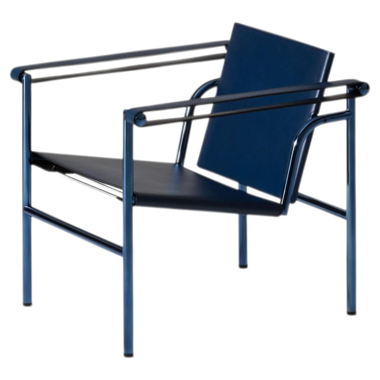 Cassina LC1 "Fauteuil Dossier Basculant, 60" Sedia blu in edizione limitata