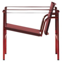 Cassina LC1 "Fauteuil Dossier Basculant, 60" Rouge Edition Limitée