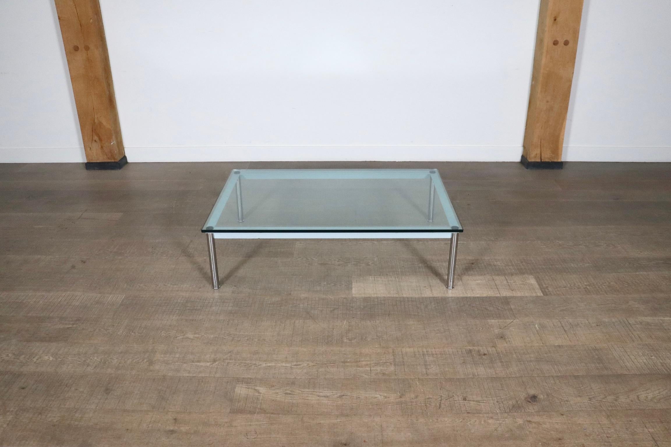 Late 20th Century Cassina LC10 Coffee Table By Le Corbusier, Italy 1980s