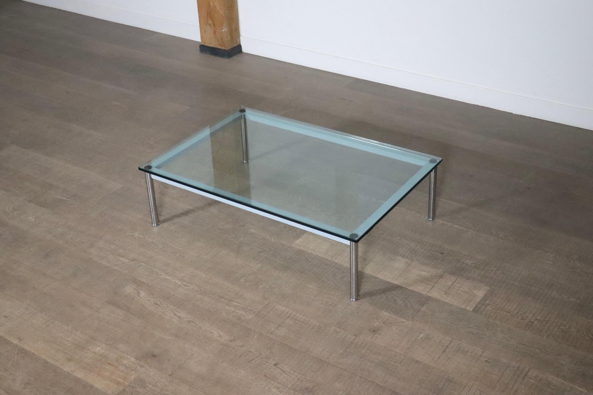 Cassina LC10 Coffee Table By Le Corbusier, Italy 1980s 1