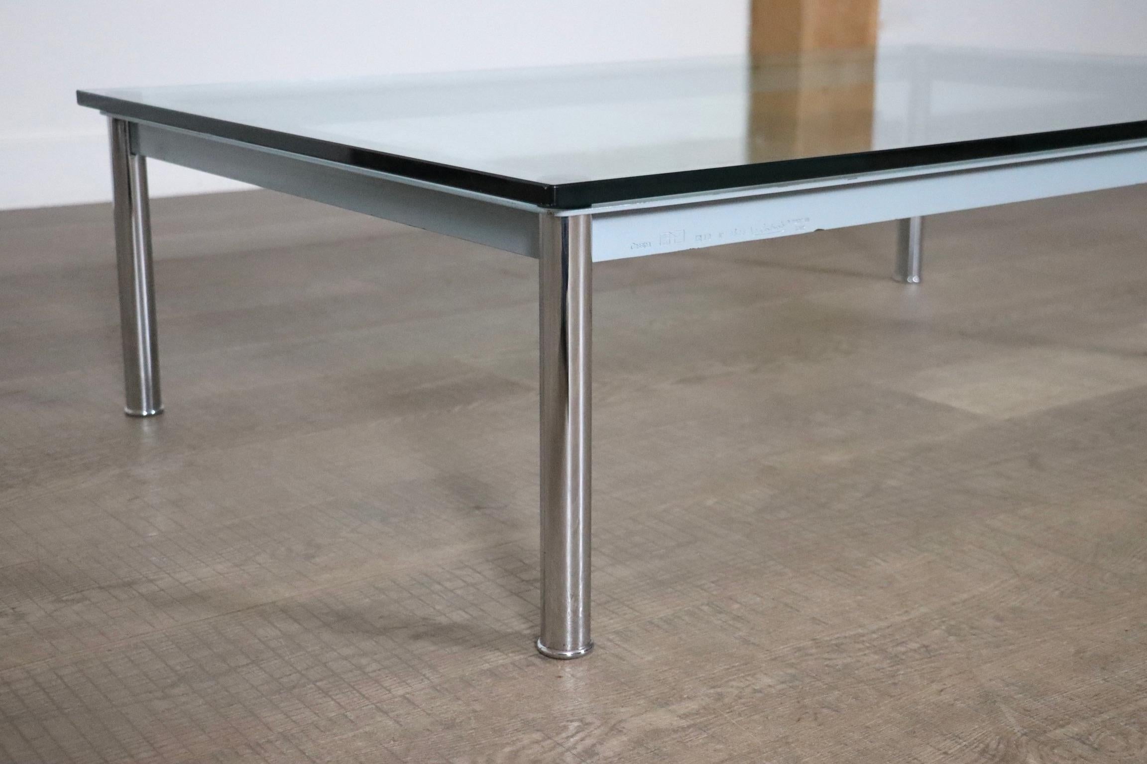 Cassina LC10 Coffee Table By Le Corbusier, Italy 1980s 2