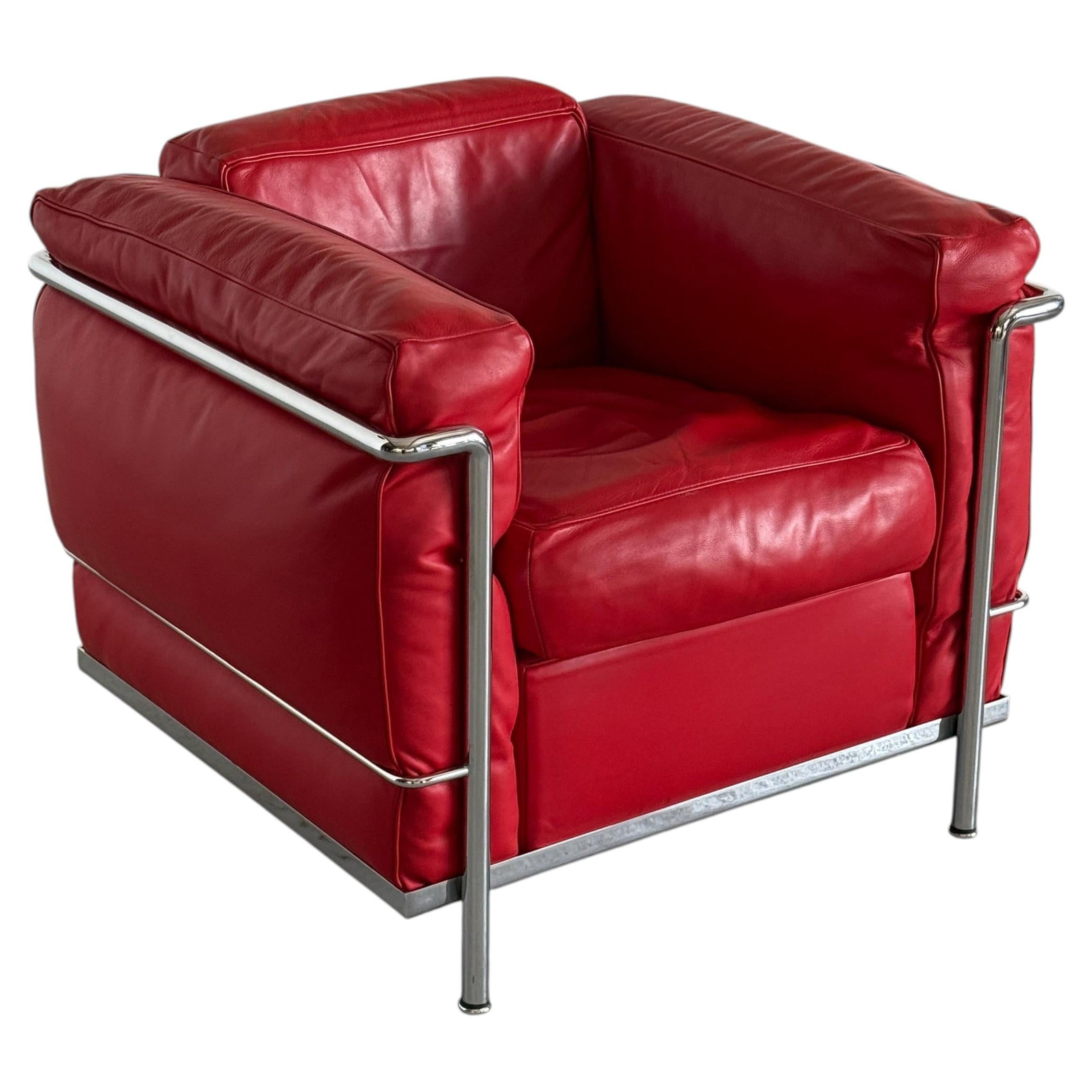 Cassina 'LC2' Sessel von Le Corbusier, Charlotte Perriand und Pierre Jeanneret