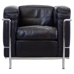 Chaise longue Cassina LC2 par Le Corbusier (Noir)