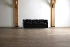 Cassina LC2 Three Seater Sofa By Charlotte Perriand, Le Corbusier, 1960s