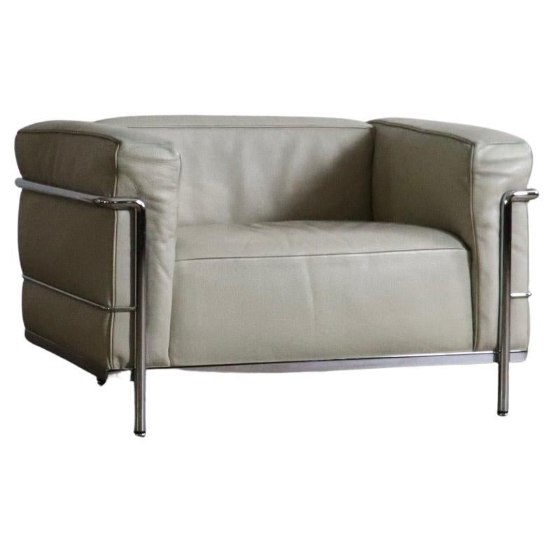 Cassina LC3 Armchair By Le Corbusier In Leather, Italy 1980s