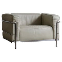 Cassina LC3 Armchair By Le Corbusier In Leather, Italy 1980s