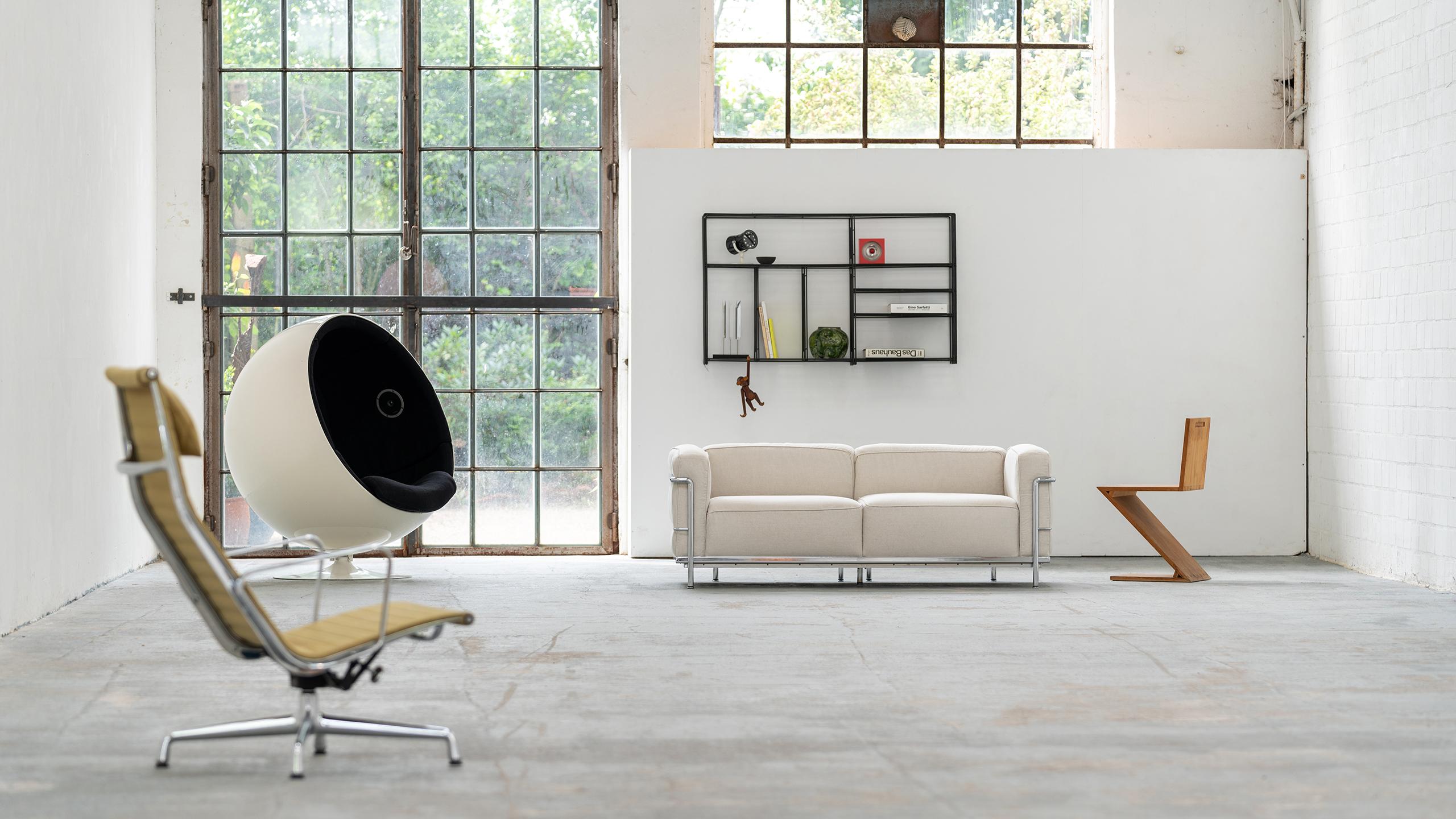Cassina LC3 Sofa Grand Confort Leinen:: Le Corbusier:: Ch. Perriand & P. Jeanneret 6