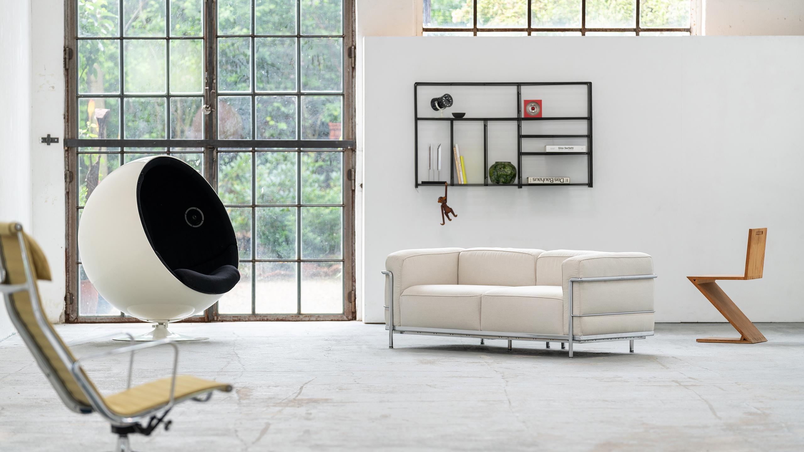 Cassina LC3 Sofa Grand Confort Leinen, Le Corbusier, Ch. Perriand & P. Jeanneret 1