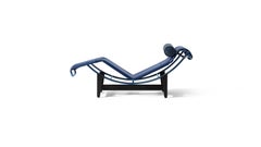 Cassina LC4 "Chaise Longue à Réglage Continu, 60" Sedia blu in edizione limitata