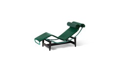Cassina LC4 "Chaise Longue à Réglage Continu, 60" Sedia Verde in Edizione Limitata