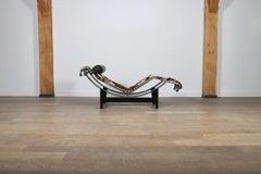 Cassina LC4 Chaise Longue In Ponyskin By Le Corbusier, Charlotte Perriand