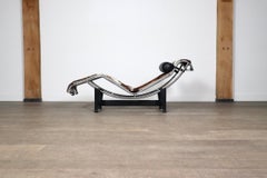 Cassina LC4 Chaise Longue In Ponyskin By Le Corbusier, Charlotte Perriand