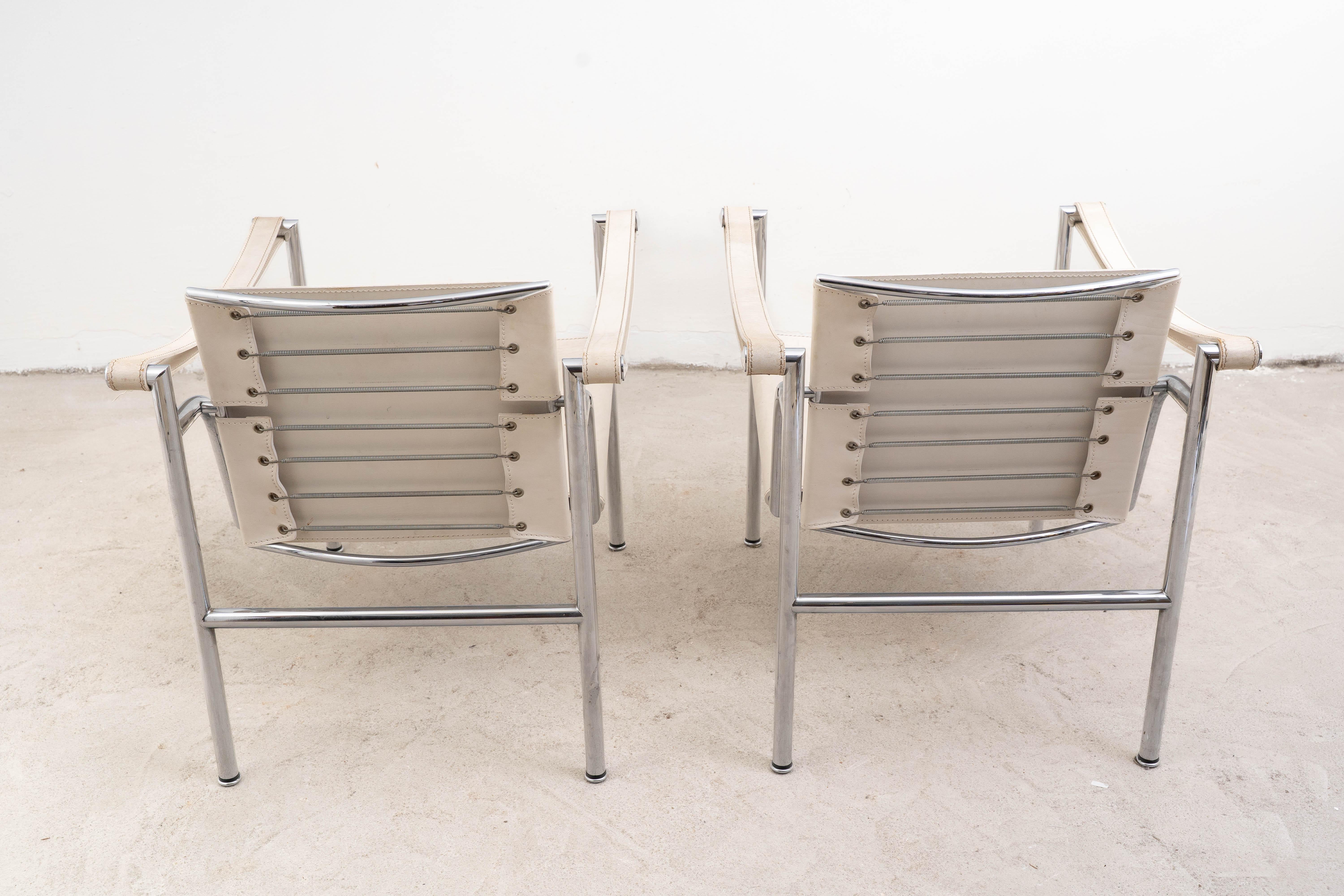 Cassina - Le Corbusier - Poltrona (2) - LC1 - Cromo, pelle in vendita 3