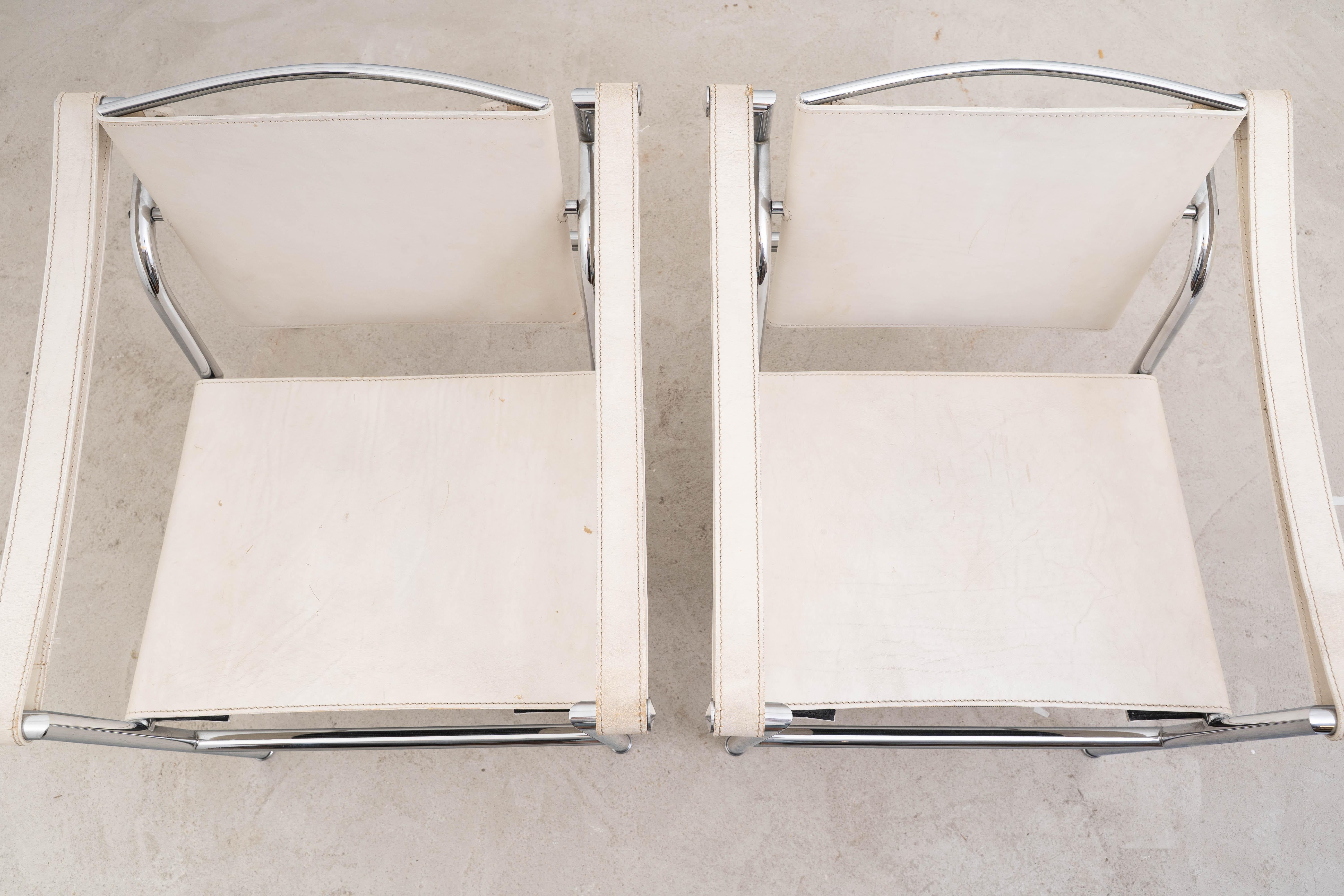 Cassina - Le Corbusier - Poltrona (2) - LC1 - Cromo, pelle in vendita 4