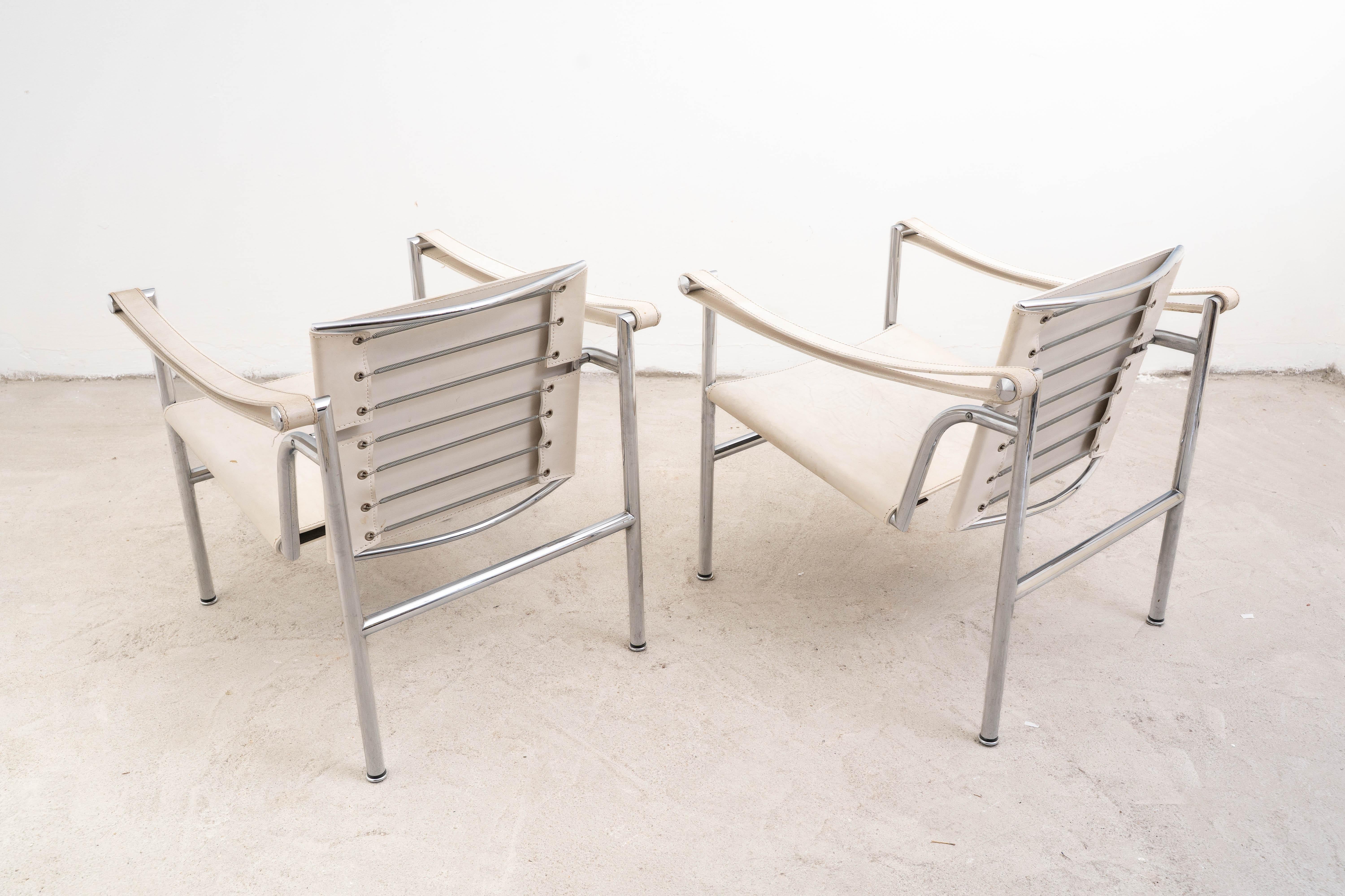 Cassina - Le Corbusier - Poltrona (2) - LC1 - Cromo, pelle in vendita 1