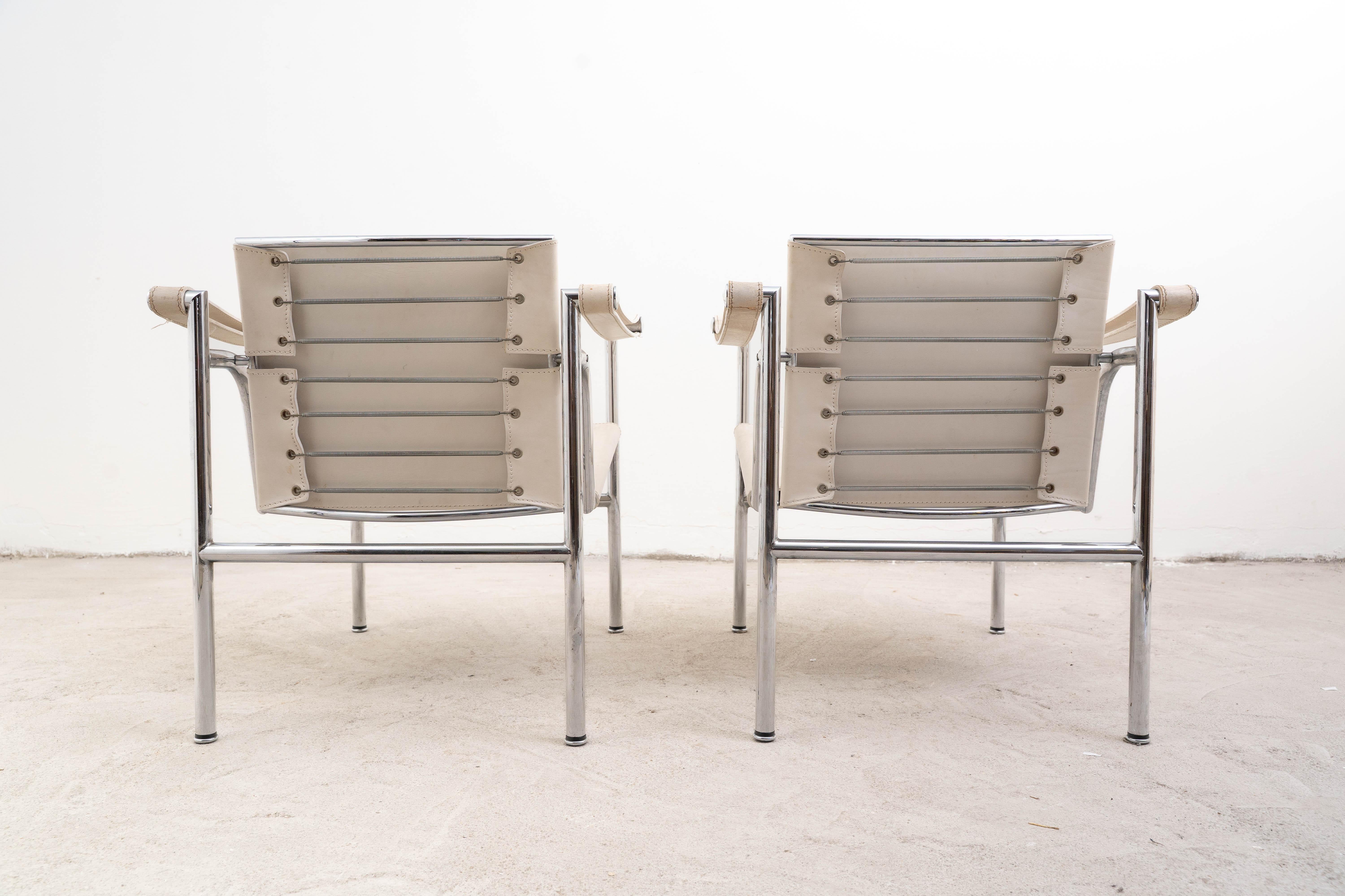 Cassina - Le Corbusier - Poltrona (2) - LC1 - Cromo, pelle in vendita 2