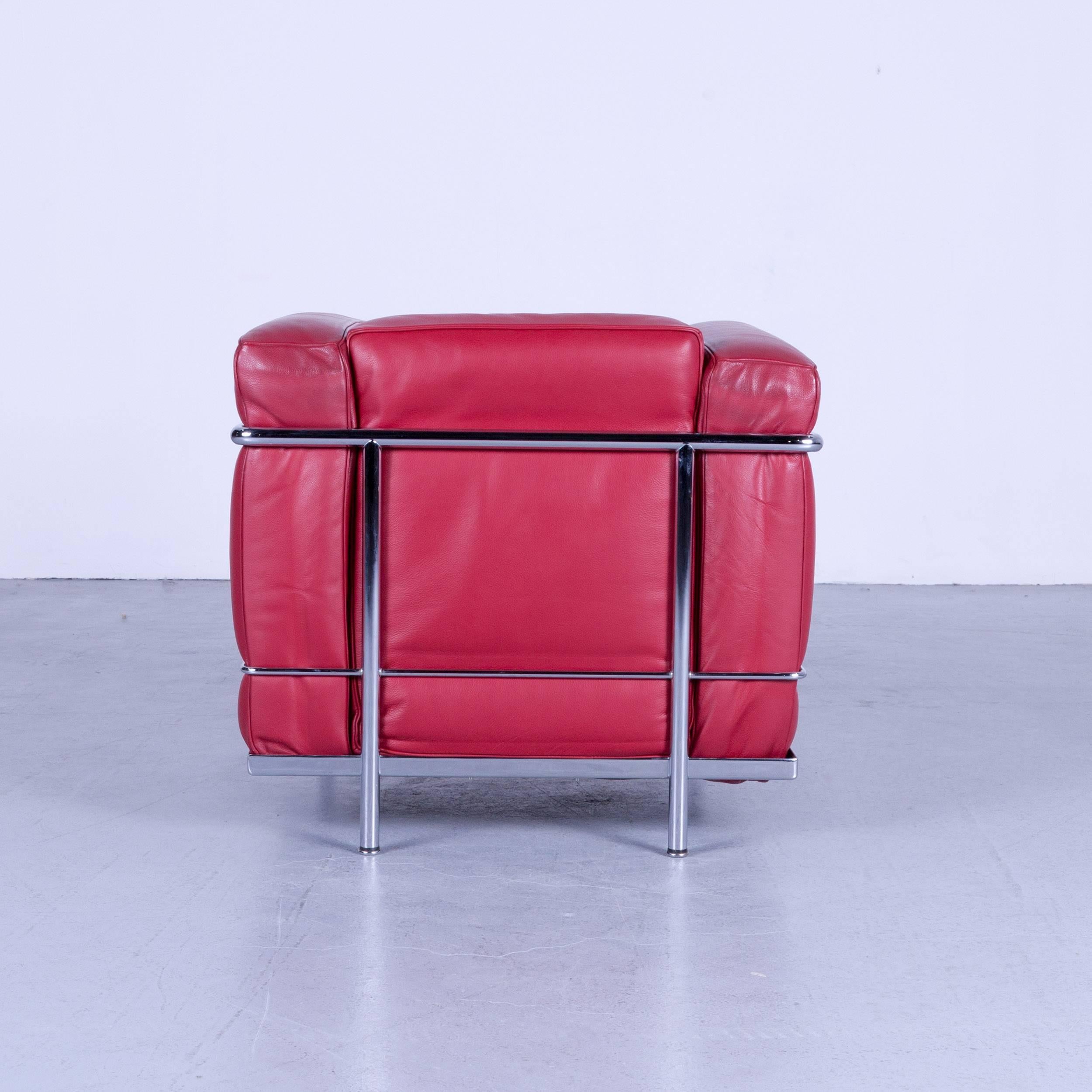 Cassina Le Corbusier LC 2 Chair in Red Leather 1