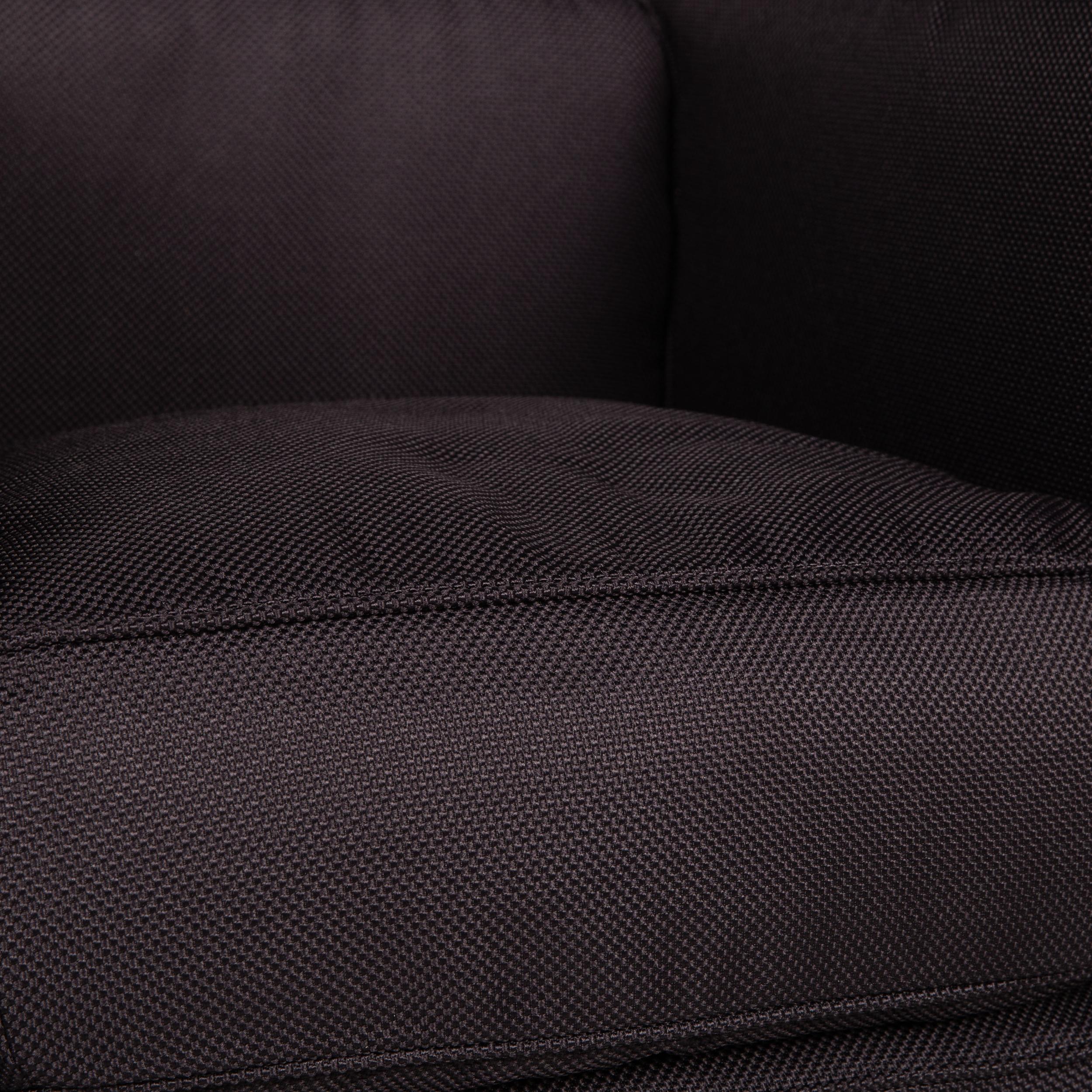 black fabric armchair