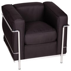 Cassina Le Corbusier LC 2 Fabric Armchair Black