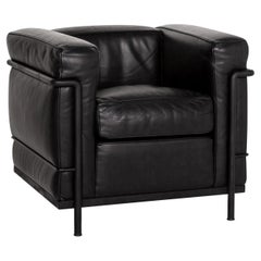 Cassina Le Corbusier LC 2 Leather Armchair Black