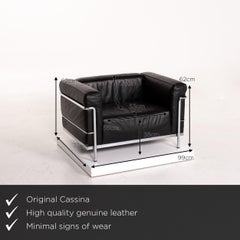 Cassina Le Corbusier LC 3 Leather Armchair Black