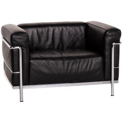 Cassina Le Corbusier LC 3 Leather Armchair Black