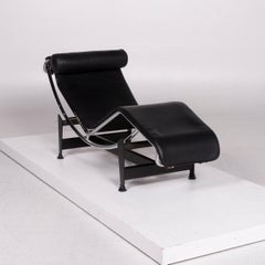 Cassina Le Corbusier LC 4 Leather Couch Black